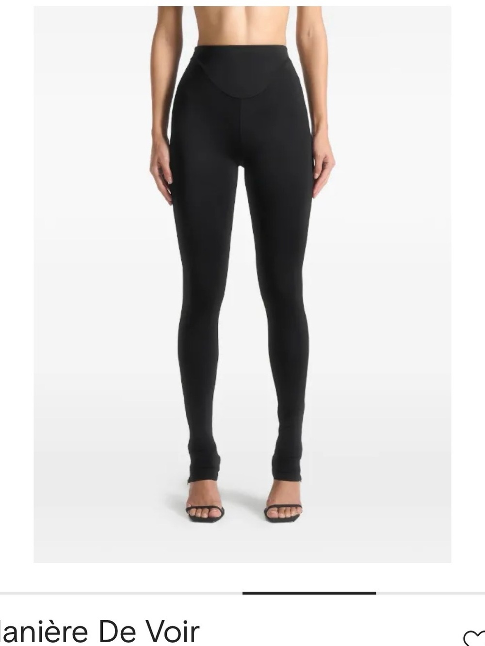 Manière De Voir Black High-Waist Slim Leggings
